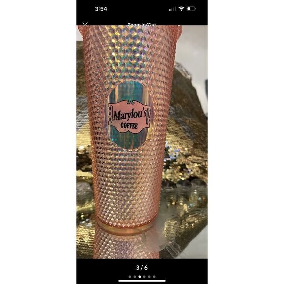 Marylous mary lou studdded pink unicorn tumbler cup bottle - Picture 3 of 5